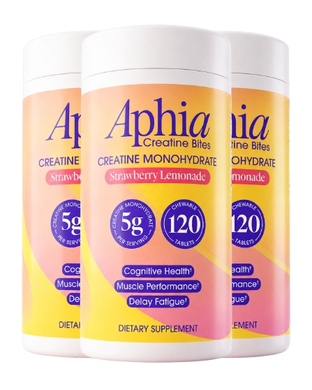 Aphia creatine chews 3-pack, strawberry lemonade